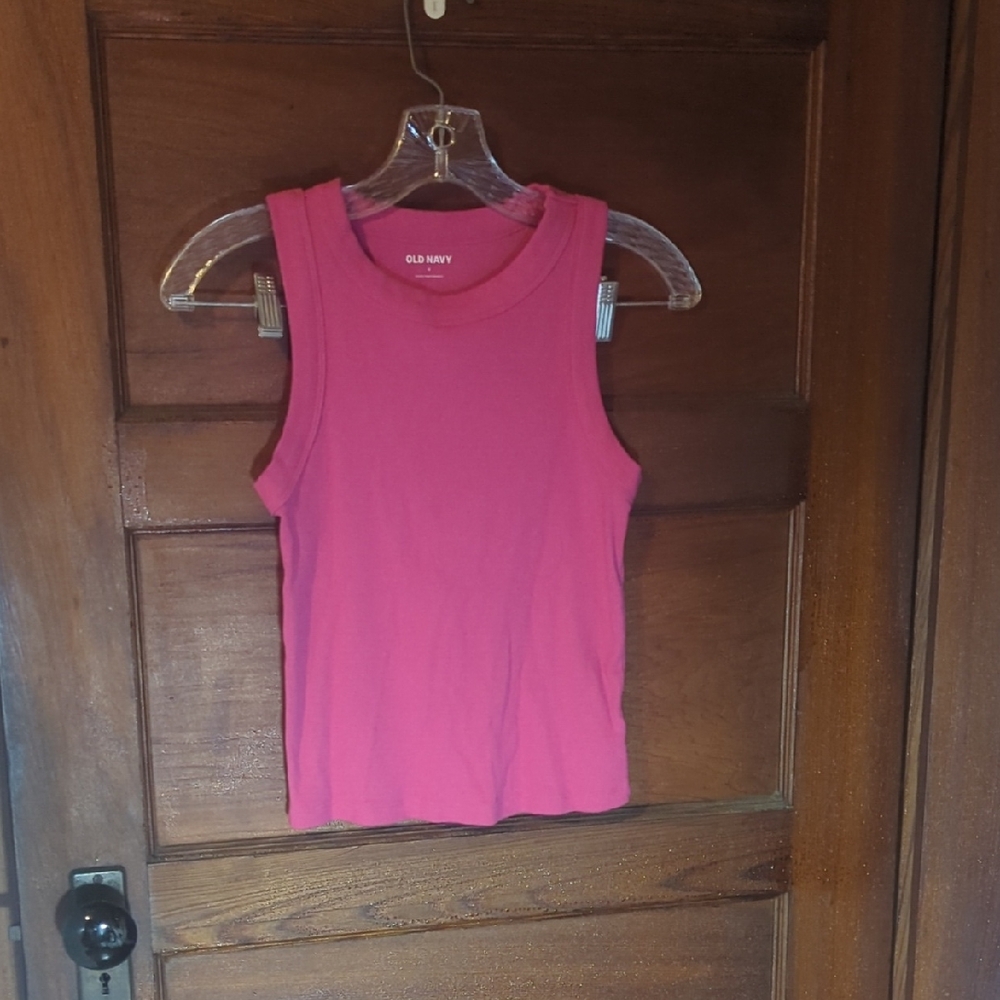 Old Navy Hot Pink Fitted Tank Top
